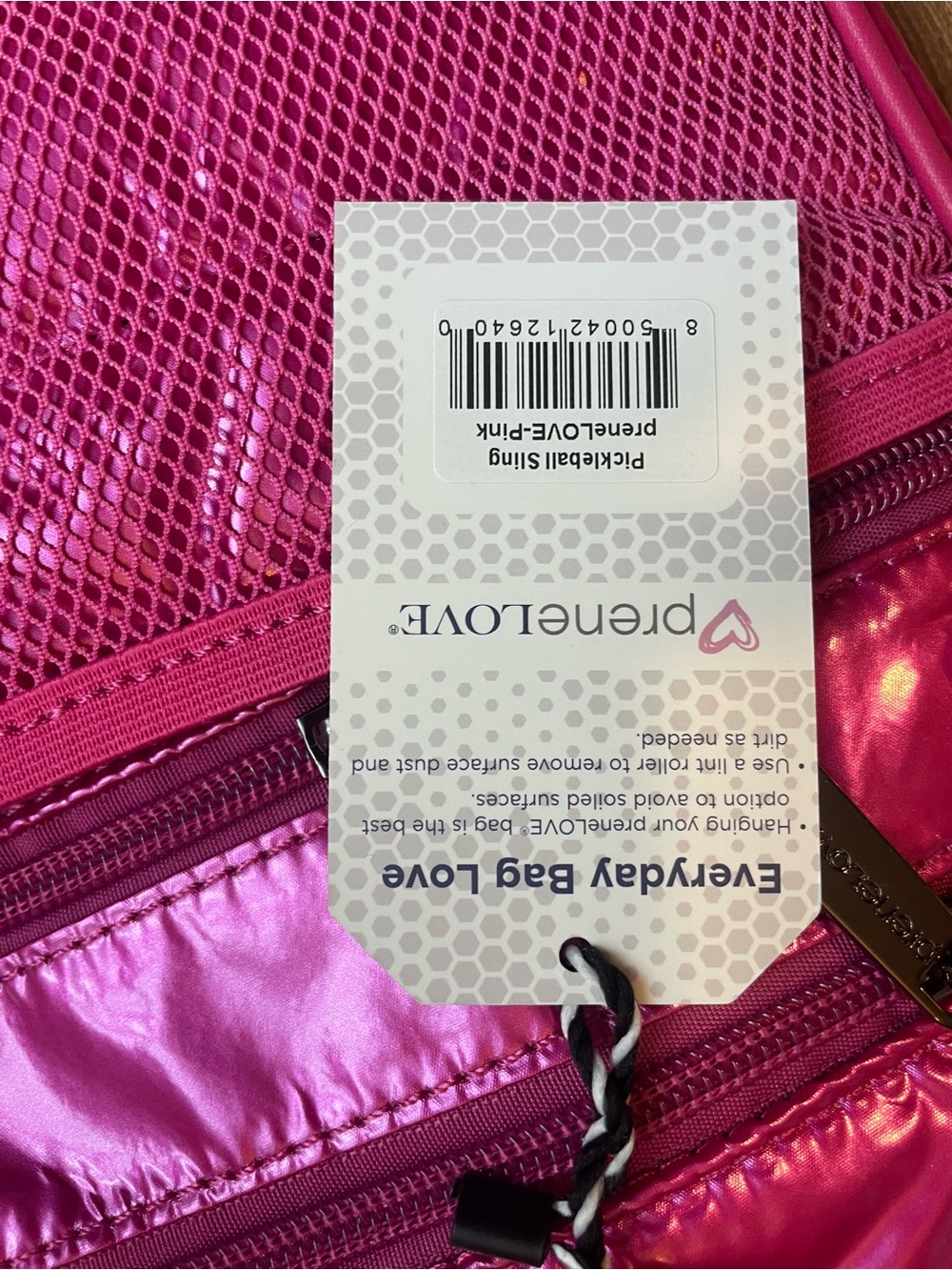 Pink Prenelove Pickleball Sport Sling Crossbody bag - Picture 4 of 5